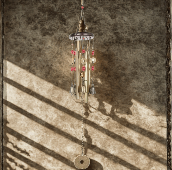 Carillon en Bois et Bronze – Hauteur 60 cm