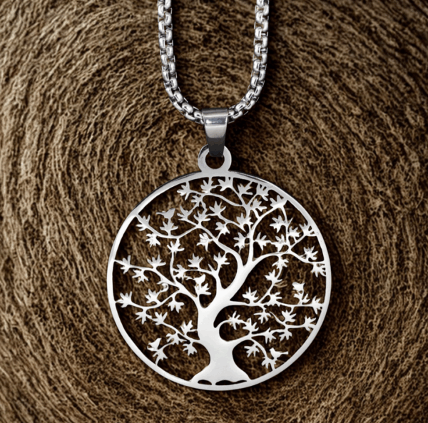 Collier Arbre de Vie – Acier Inoxydable Argenté