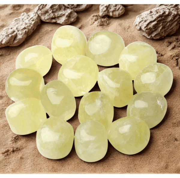 Pierre roulée en Calcite Jaune - 1 à 2 pierres (10 g minimum)