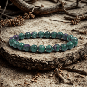 Bracelet en Épidote de Zoïsite (Rubis Zoïsite) – Vitalité et Éveil du Cœur