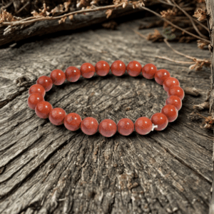 Bracelet en Jaspe Rouge – Vitalité et Confiance