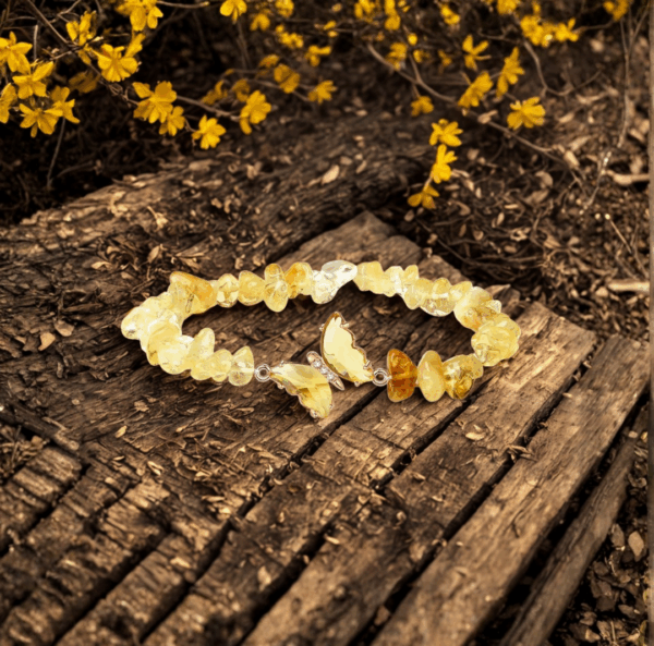 Bracelet de Guérison Papillon en Citrine