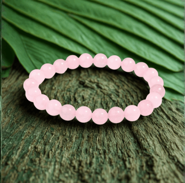 Bracelet en Quartz Rose Naturel – Perles 8 mm