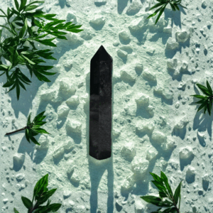 Pointe d’Obsidienne Noire Naturelle – 7 à 8 cm