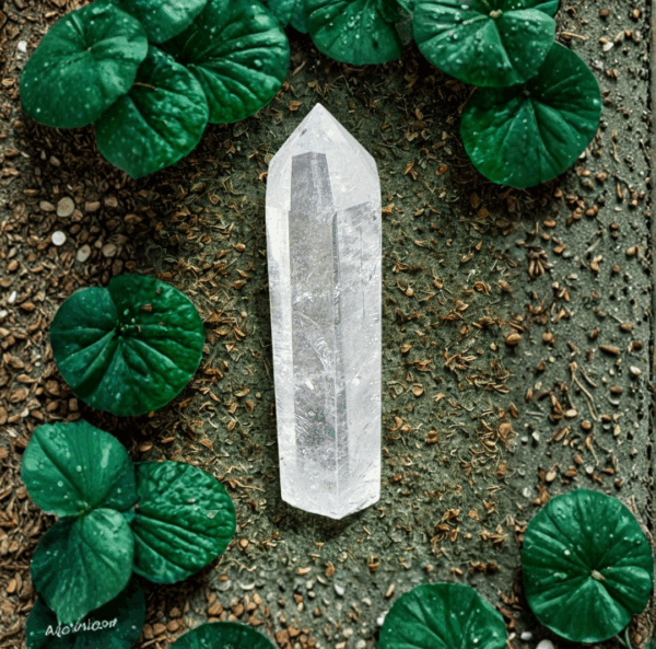 Pointe de Quartz Clair Naturel – 8 à 9 cm