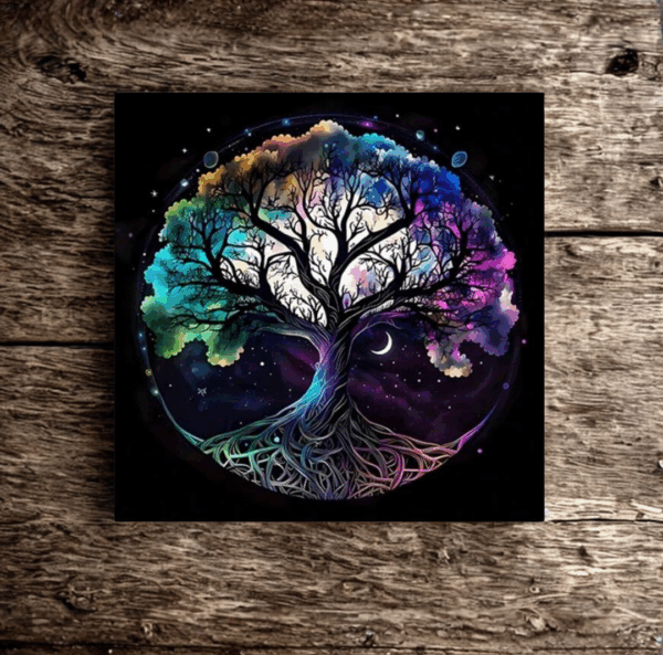Tapis Énergétique “Arbre de Vie Cosmique” – Ancrage, Harmonie et Élévation Spirituelle